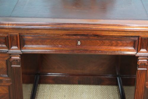 fig 2. ANTIQUE ROSEWOOD PEDESTAL DESK