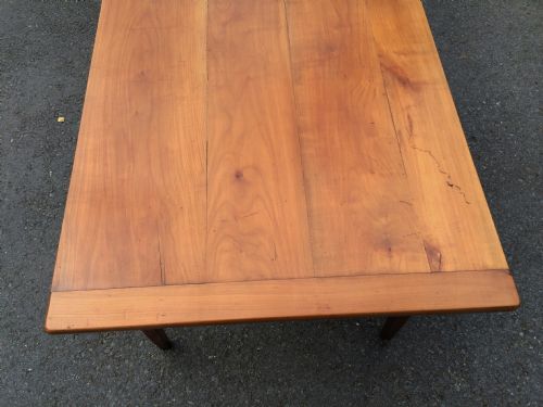 fig 1. Cherry wood farm table / kitchen table / dining table