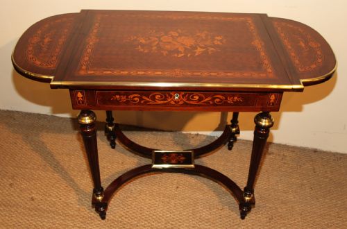 Rosewood and Inlaid Sofa Table