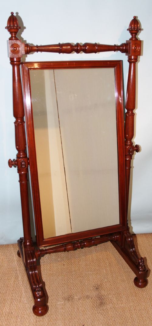 William IV Mahogany Cheval Mirror