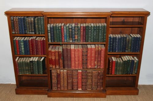 Oak Breakfront Bookcase