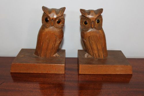 Pair of Art Deco Owl Bookends
