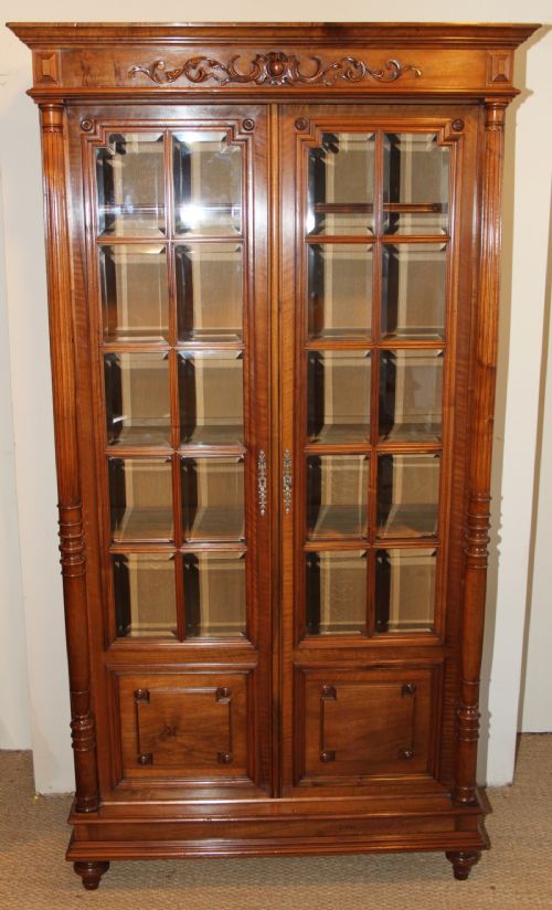 Walnut 2 Door Bookcase
