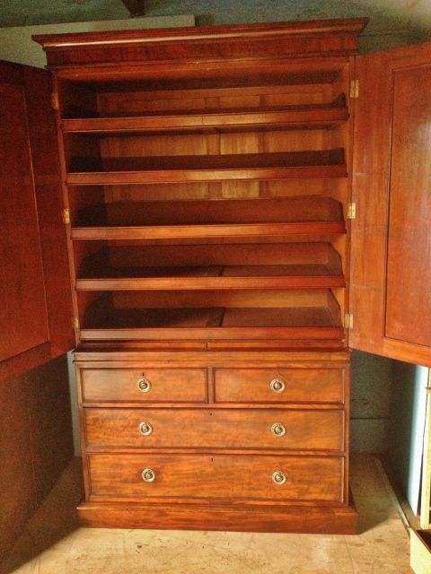 fig 1. Mahogany Linen Press