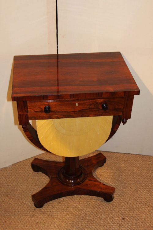 William IV Rosewood Sewing Table