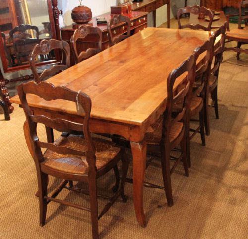Cherry Wood Kitchen Table / Dining Table / Farmhouse Table