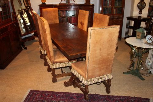 Set of 6 High Backed Dining Chairs