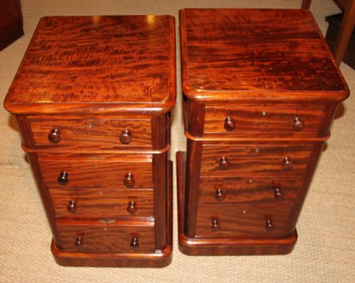 Pair of 19th Century Mahogany Bedside Cabinets