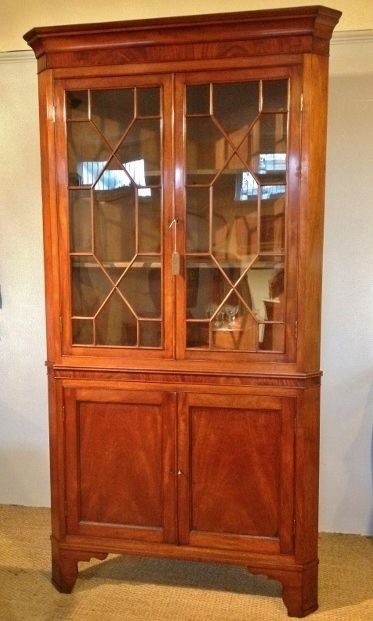 Beautiful Antique Mahogany Corner Cabinet