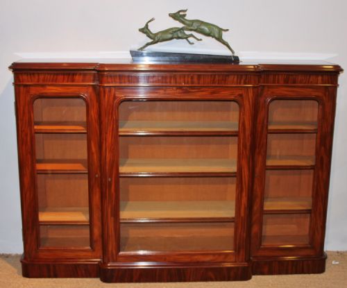 Victorian Mahogany Breakfront Bookcase