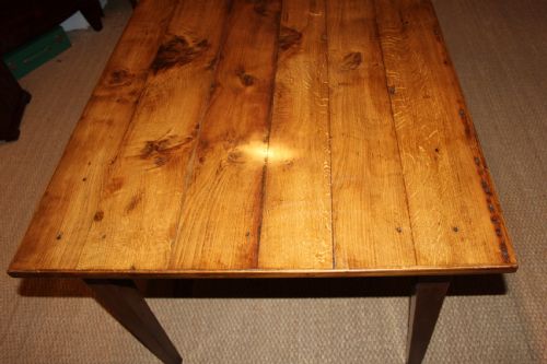 fig 1. large oak farmhouse table / kitchen table / dining table