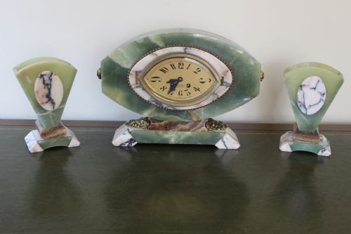Art Deco Clock Garniture