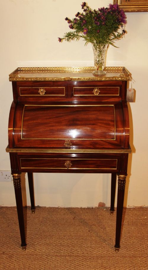 Small Mahogany Cylinder Desk