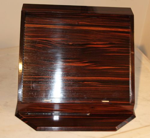 Art Deco Macassar Ebony Desk Tidy / Letter Rack