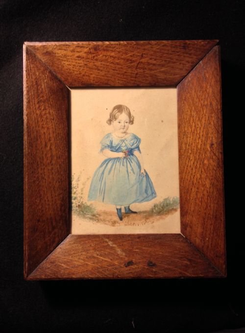 Watercolour of Girl. C 1840