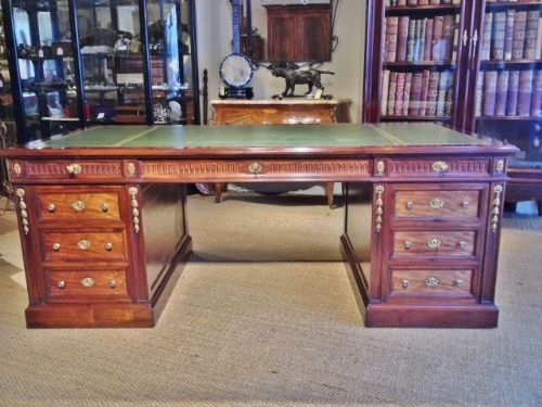fig 1. LARGE MAHOGANY DESK