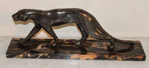 Art Deco Spelter Panther by "Font"