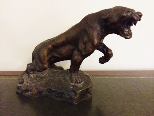 Art Deco Spelter Lion by " Cartier "