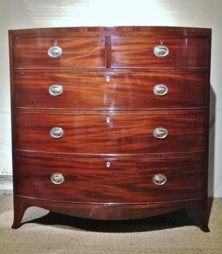 Mahogany Bow Fronted Chest of Drawers