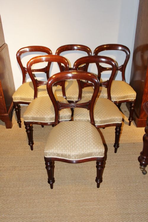 Set of Six Mahogany Dining Chairs