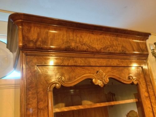 fig 1. SUPERB ANTIQUE WALNUT BOOKCASE C 1880