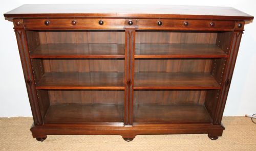 Victorian Mahogany Open Bookcase