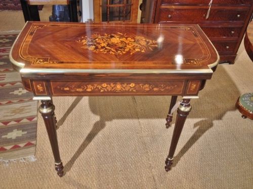 Card Table in Rosewood with Marquetry
