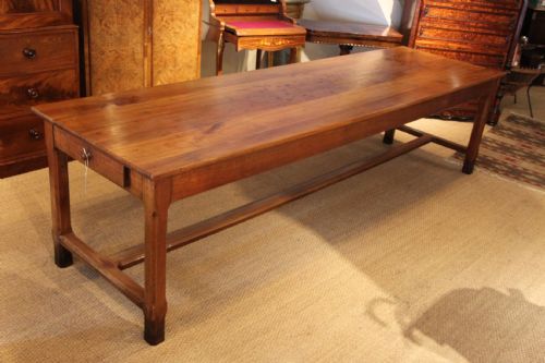 Large Cherrywood Farmhouse Table / Kitchen Table / Dining Table