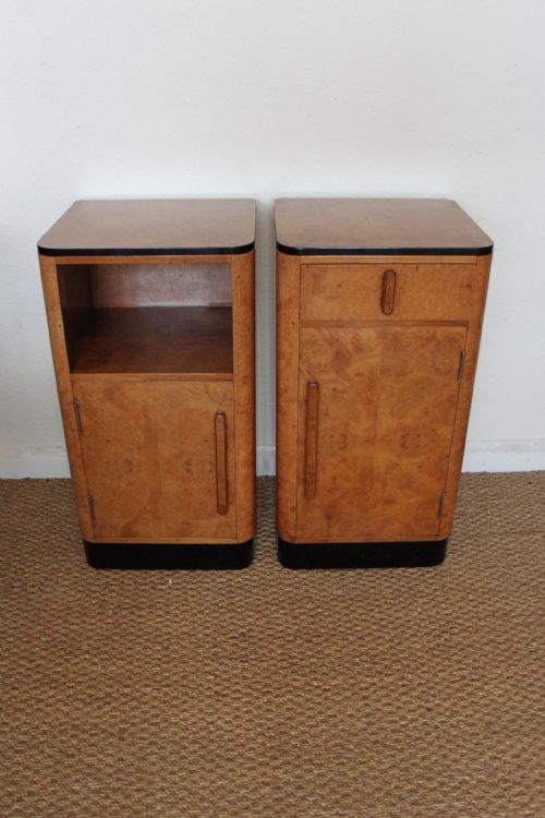 Pair of Art Deco Bedside Cabinets
