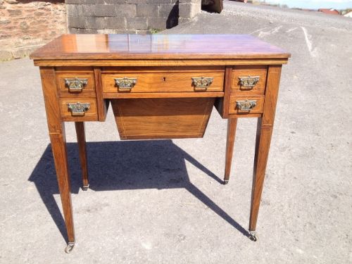 Inlaid Rosewood Sewing Table