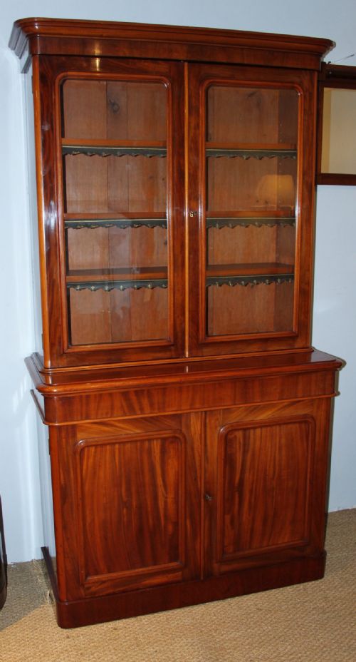 Victorian Mahogany 2 Part Bookcase