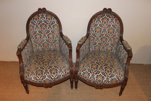 Pair of Walnut Chairs 
