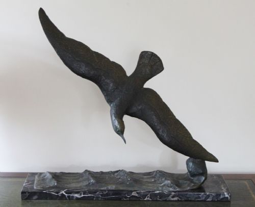 Art Deco Bronze Seabird