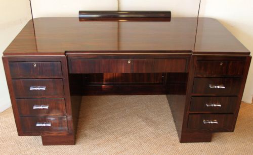 Art Deco Pedestal Desk