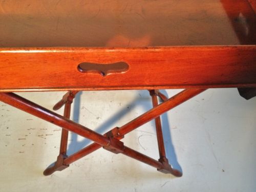 fig 1. Lovely antique Butlers Tray on original Georgian stand