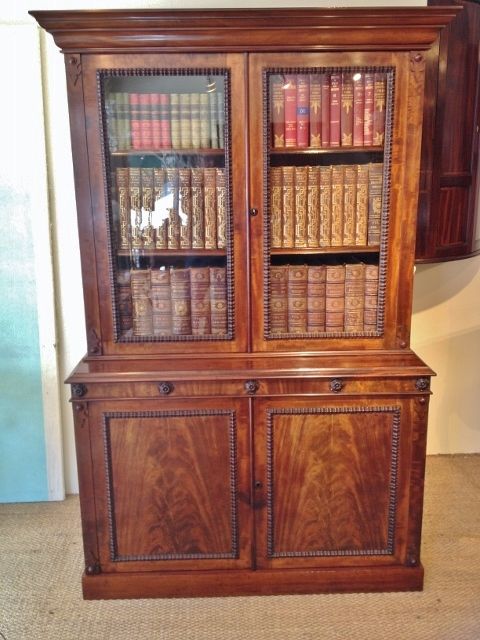 Antique Mahogany Bookcase.  C 1850