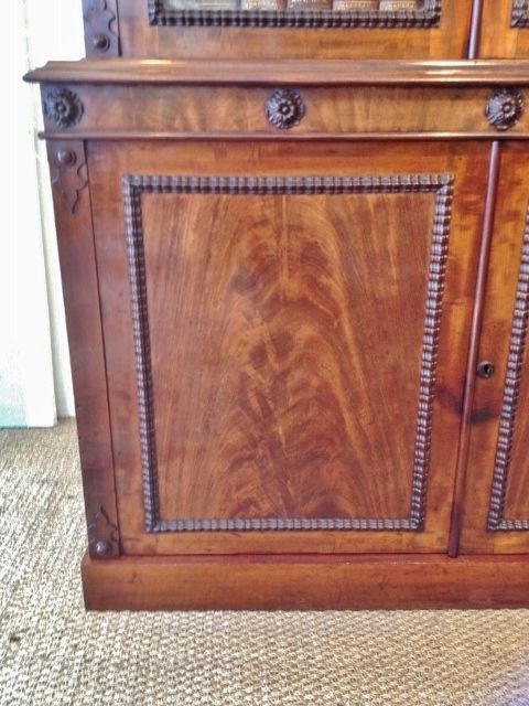 fig 1. ANTIQUE MAHOGANY BOOKCASE. C 1850