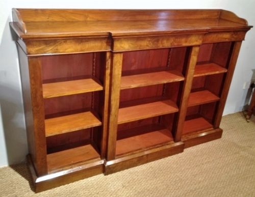 fig 1. ANTIQUE WALNUT OPEN BOOKCASE. C 1860
