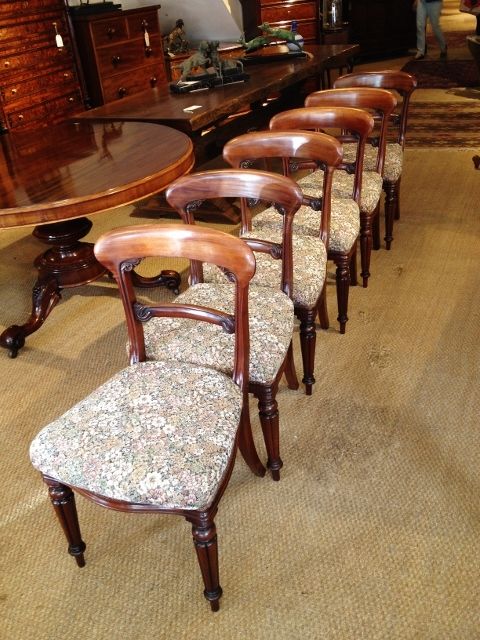 fig 1. MAHOGANY TABLE AND CHAIRS