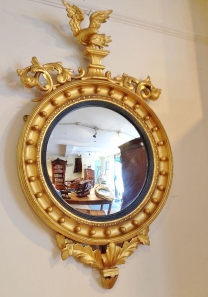 Gilt Mirror. Convex.
