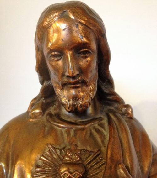 Religious Figure C 1930 Spelter