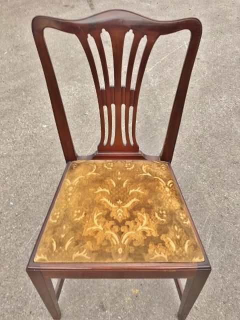 fig 1. set of 8 antique dining chairs
