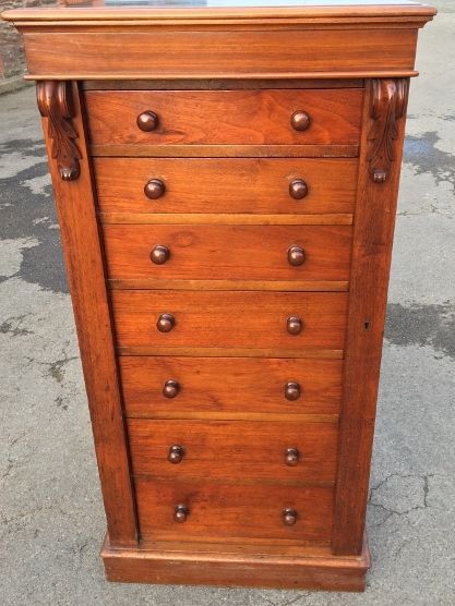 Walnut Wellington Chest C 1880