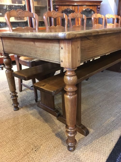 fig 1. Chestnut farmhouse table 12ft long