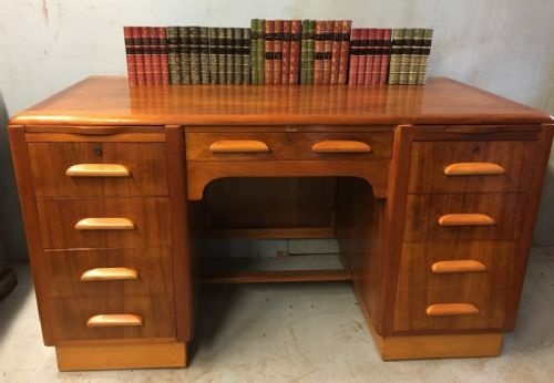 Art Deco Antique Pedestal Desk