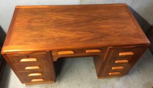 fig 1. art deco antique pedestal desk