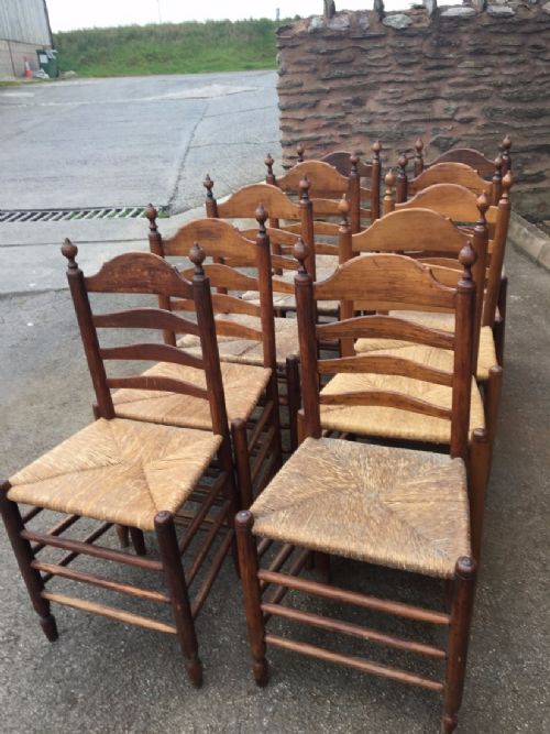 Antique Dining Chairs X 10. C 1920