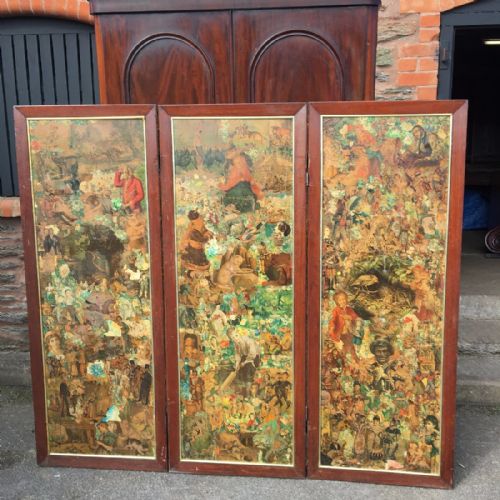 Mahogany Scrap Screen C 1890