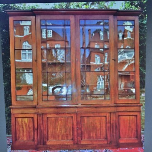 Georgian Mahogany Library Bookcase.