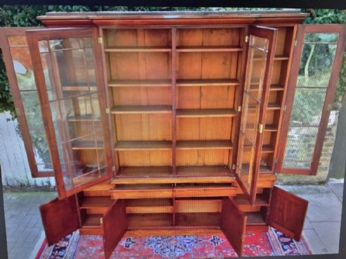fig 1. Georgian Mahogany Library Bookcase.